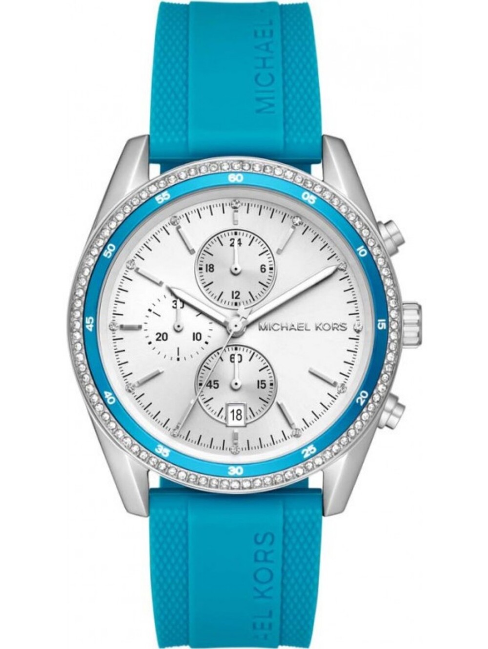 Michael Kors Hadyn Chronograph Watch Santorini Blue - Excellent Condition! - Picture 1 of 7